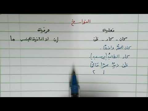 النواسخ الفعلية والحرفية باختصار