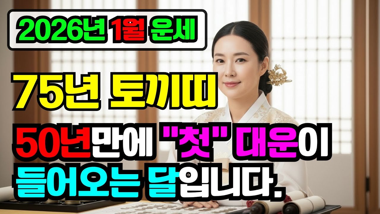 1975년생 토끼띠 2026년 1월 운세 (새해 첫 달 완벽 가이드)