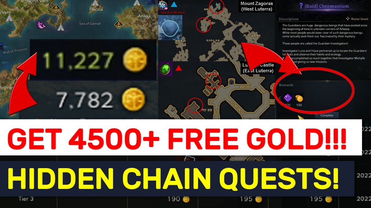 GET 4500+ GOLD FROM THIS CHAIN QUESTS! Start It NOW!! Lost Ark YouTube