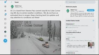 Stevens Pass closed in both directions after snow causes trees to fall