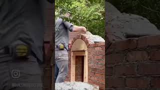 Building a Brick Arch. A Simple, Beautiful DIY Backyard Brick Laying Project, brick arch #shorts