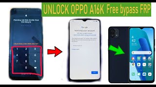 ปลดล็อครหัสหน้าจอ oppo A16K โดยไม่ต้องใช้คอมพิวเตอร์ และ ปลดล็อครหัส Gmail oppo  (cph2349) #unlock