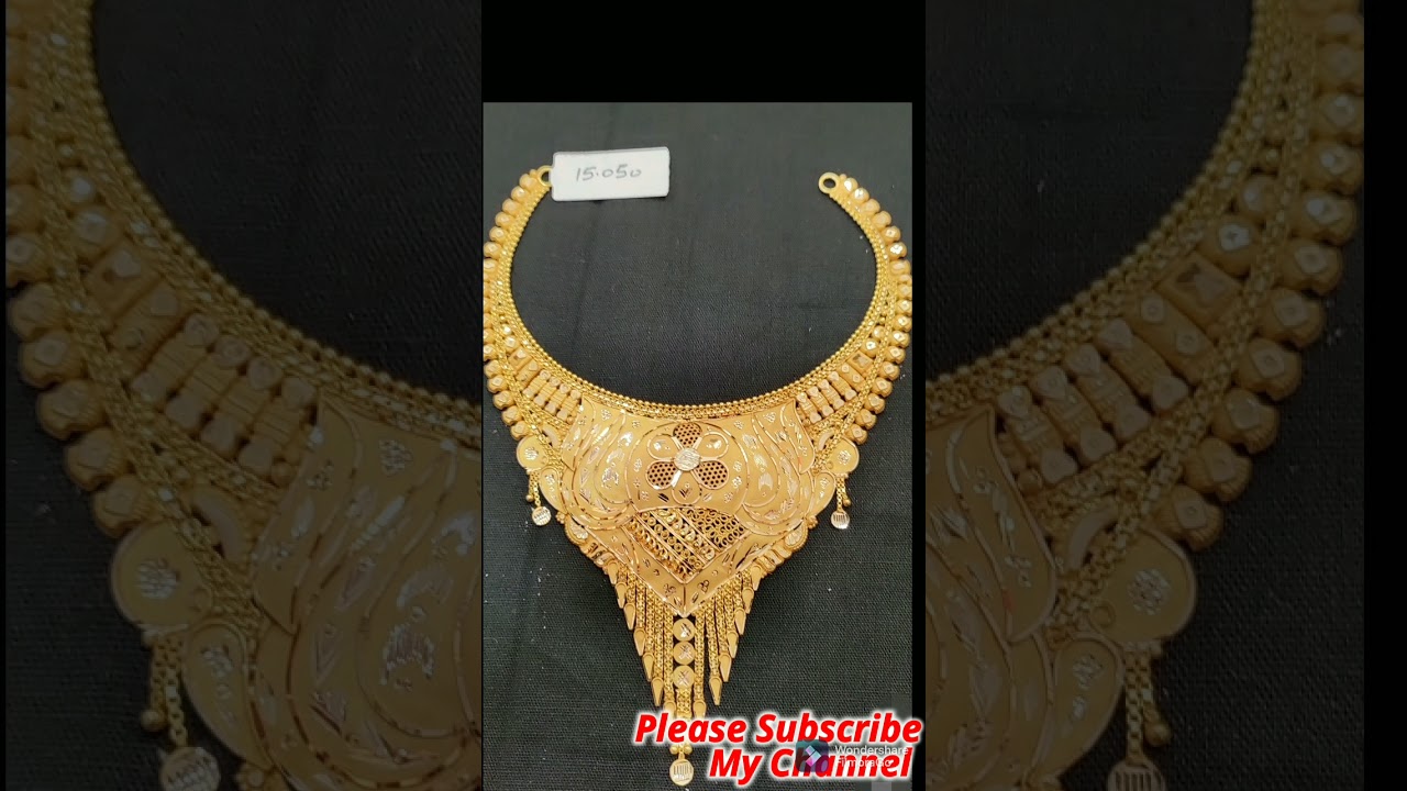 नए मॉडल में दुल्हन सेट गोल्ड हार डिज़ाइन वजन के साथ❤️/ 10gm&ndash;25gm me Fancy Necklace design/Shyam Soni