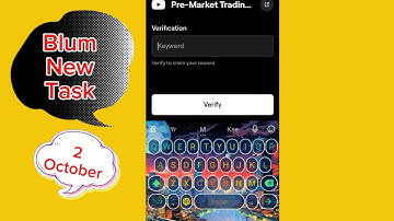 Pre Market Trading? Blum Code |Blum Today Verification Keyword|Blum 2October Pre Market Trading Code