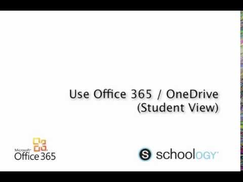 Using OneDrive in Schoology (as Student)