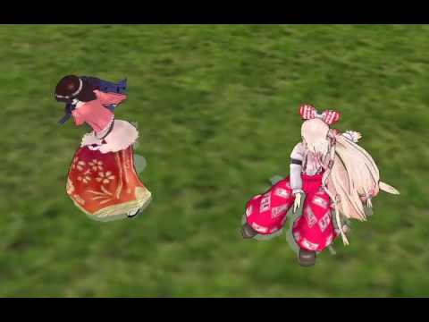 【東方MMD】妹紅と輝夜でおこちゃま戦争‼