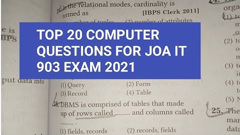 HPSSC JOA IT 903 EXAM 2021|| TOP 20 QUESTIONS