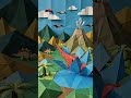 Origami Destruction #3 🌊🦖 #shorts