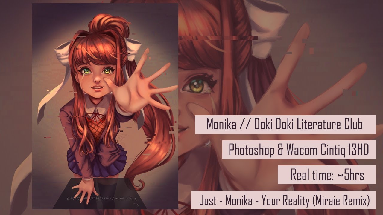 Artstation Monika Doki Doki Literature Club Pomelyne Artstation Monika Doki Doki Literature Club Pomelyne