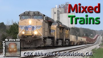 [7S][4k] Mixed Trains... CN, UP, Loram on the CSX Abbeville Subdivision, GA 03/14-17/2020