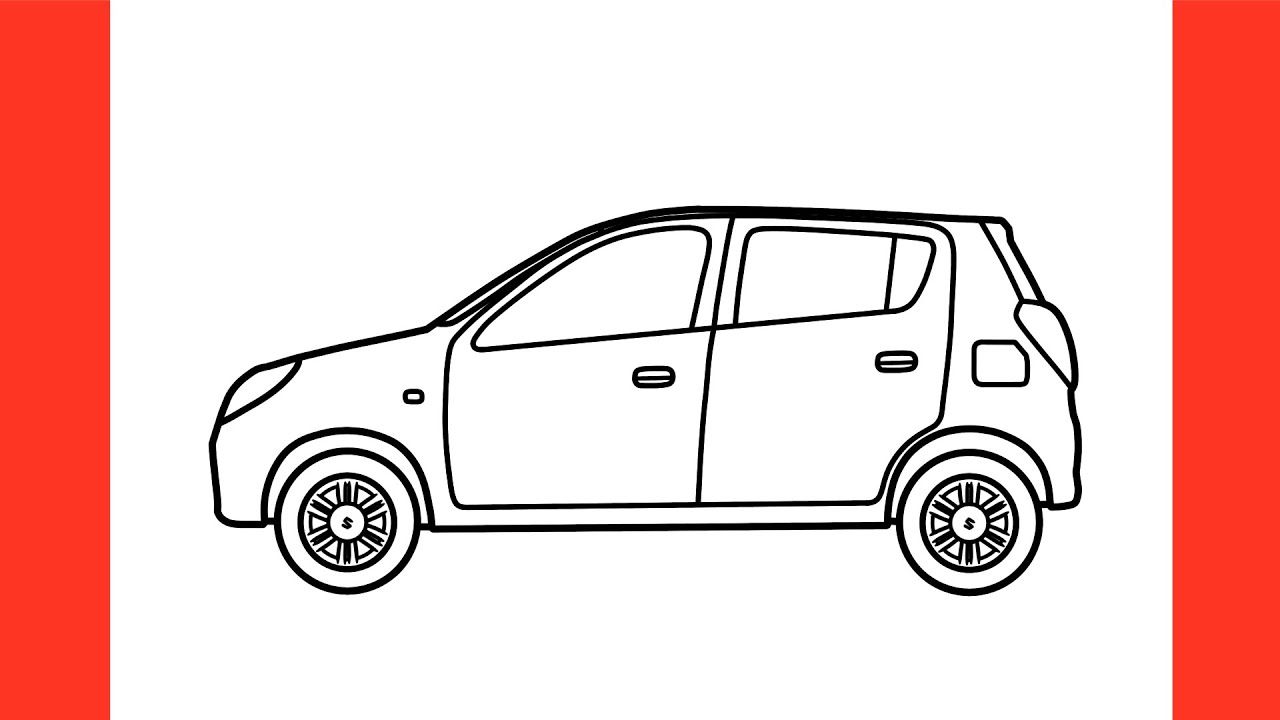 mini hatch back car outline vector illustration 16412595 Vector Art at  Vecteezy