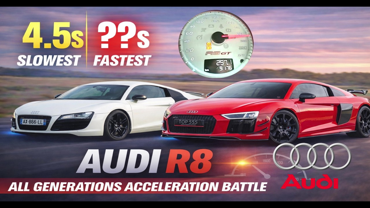 Audi R8 — All Generations Acceleration Battle