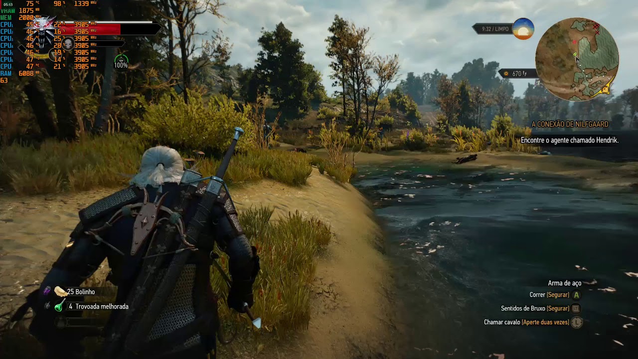 THE WITCHER 3, RX580 2048sp+ryzen 5 5600X (testes GAMEPLAY)1080P, 2K