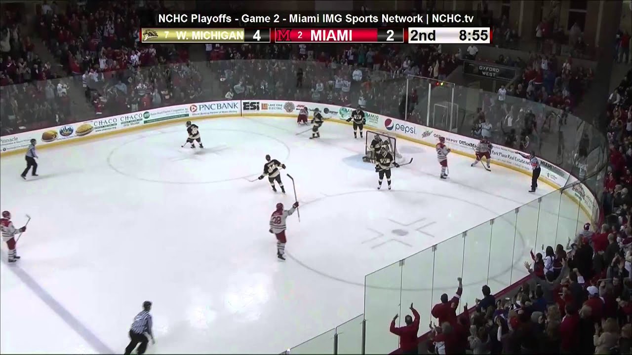 Anthony Louis with the assist from his rear as Austin Czarnik goes top shelf