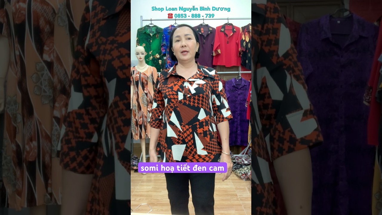 somi hoạ tiết đen cam