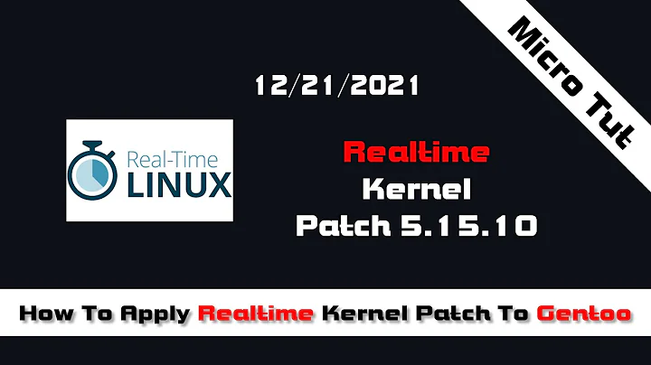 How To Apply Realtime Patch Set To Gentoo Kernel