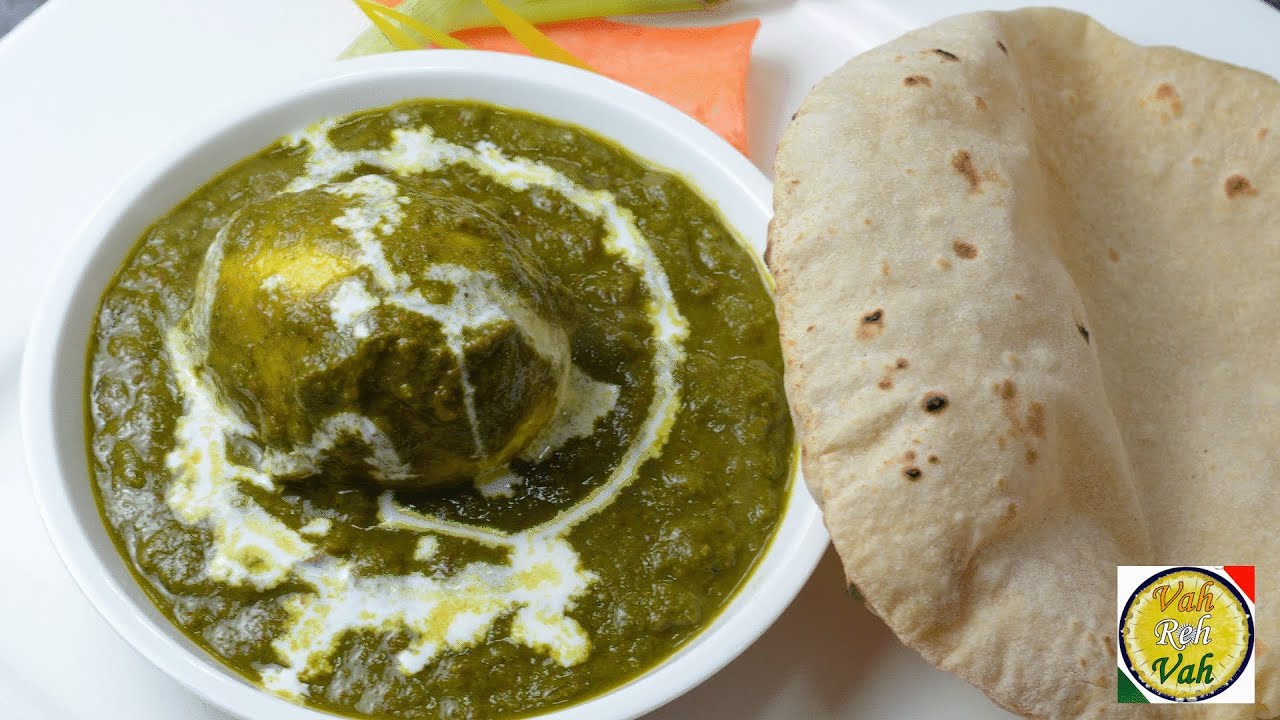 Palak Anda Curry - Egg and Spinach Curry - By VahChef @ VahRehVah.com | Vahchef - VahRehVah