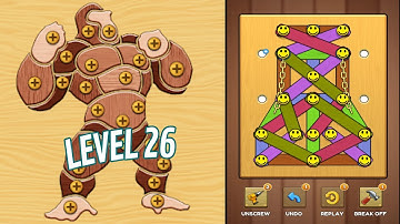 🏅 NUTS & BOLTS 3D: Screw Master 🤪 Level 26 🧩 Gameplay Walkthrough