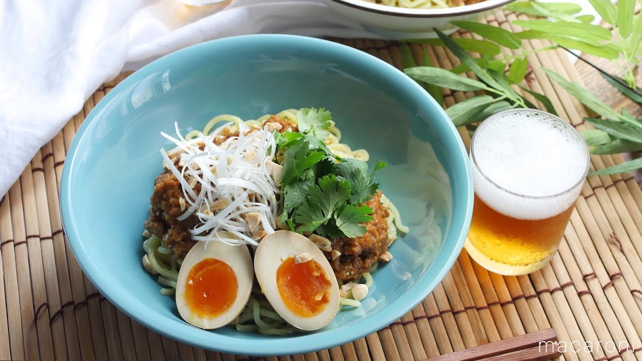 ピーナツバターで作る 汁なし担々麺 のレシピ 作り方 Youtube