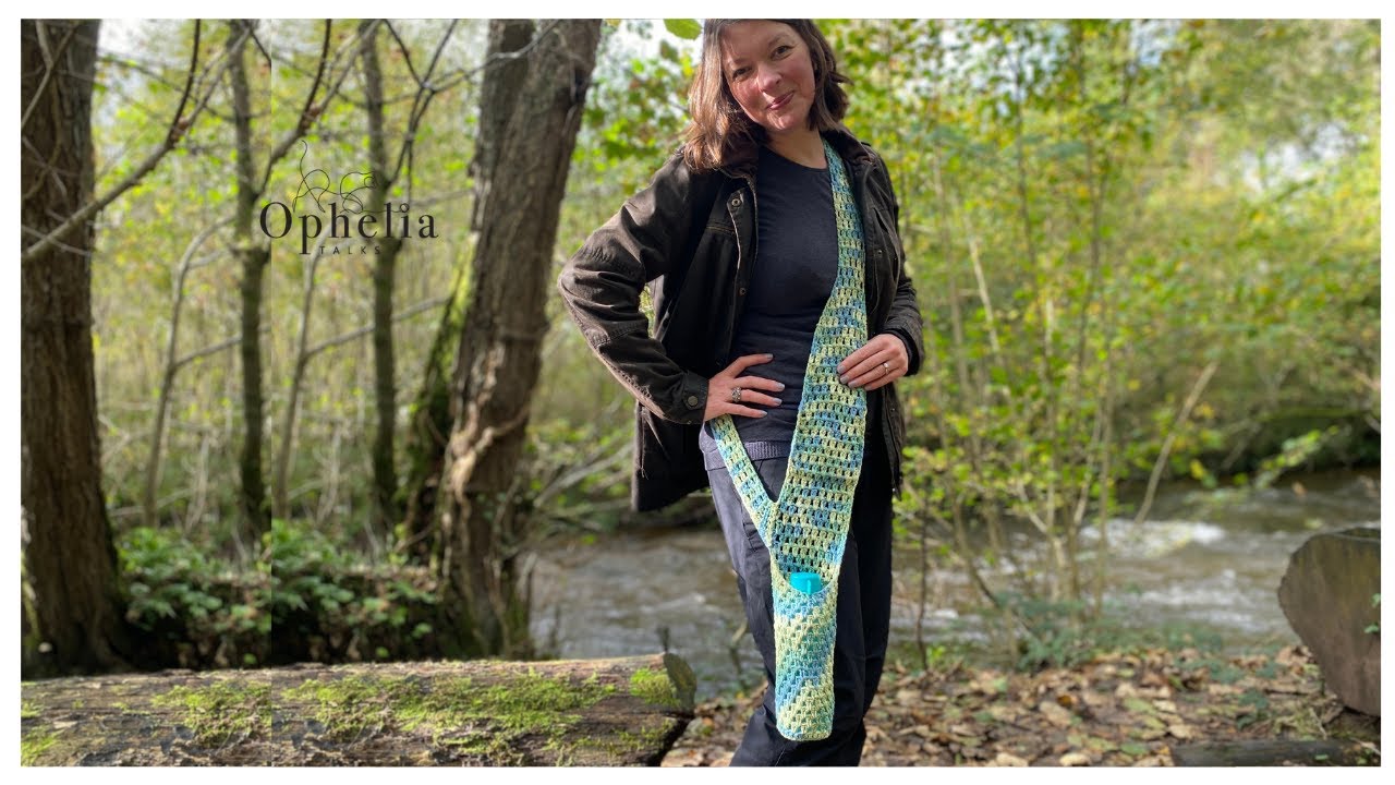 How To Make A Crochet Water Bottle Holder // WITH SECRET PHONE POCKET