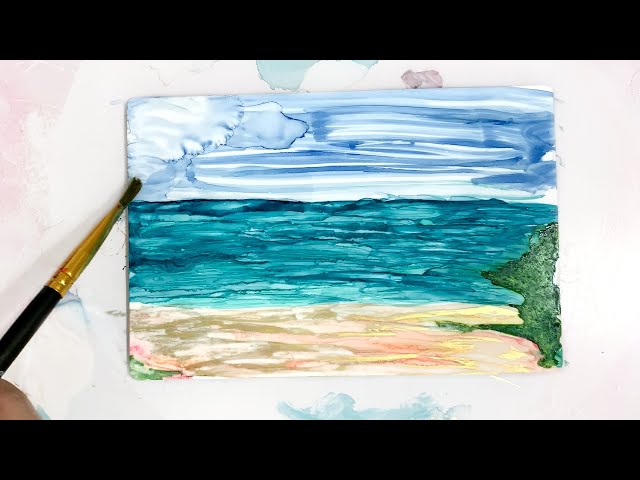 Brea Reese - How to Create an Abstract Painting with Alcohol Markers -  Artist Elizabeth Karlson 