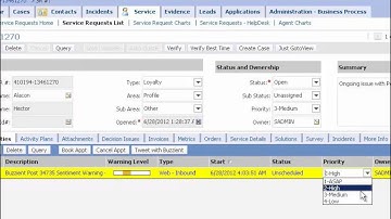 Buzzient Enterprise Sentiment Analysis and Siebel Workflow