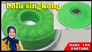 SINGKONG, di buat Bolu kukus pandan MONTOK, cuma 2 telur praktis tidak ribet, begini cara buatnya