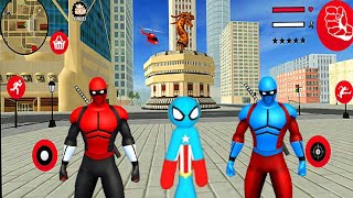 Superhéroe Stickman Juego - US Captain America StickMan Rope Hero Gangster #5- Android Gameplay screenshot 3