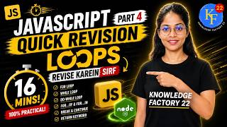 Complete JS Loops Revise in 16 Mins! 🔥 | Backend Prep Part 4 #javascript #nodejs #interview #coding