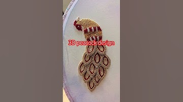 3D peacock designs aari work blouse design in aari work #aari #embroidery #blouse #design #shorts