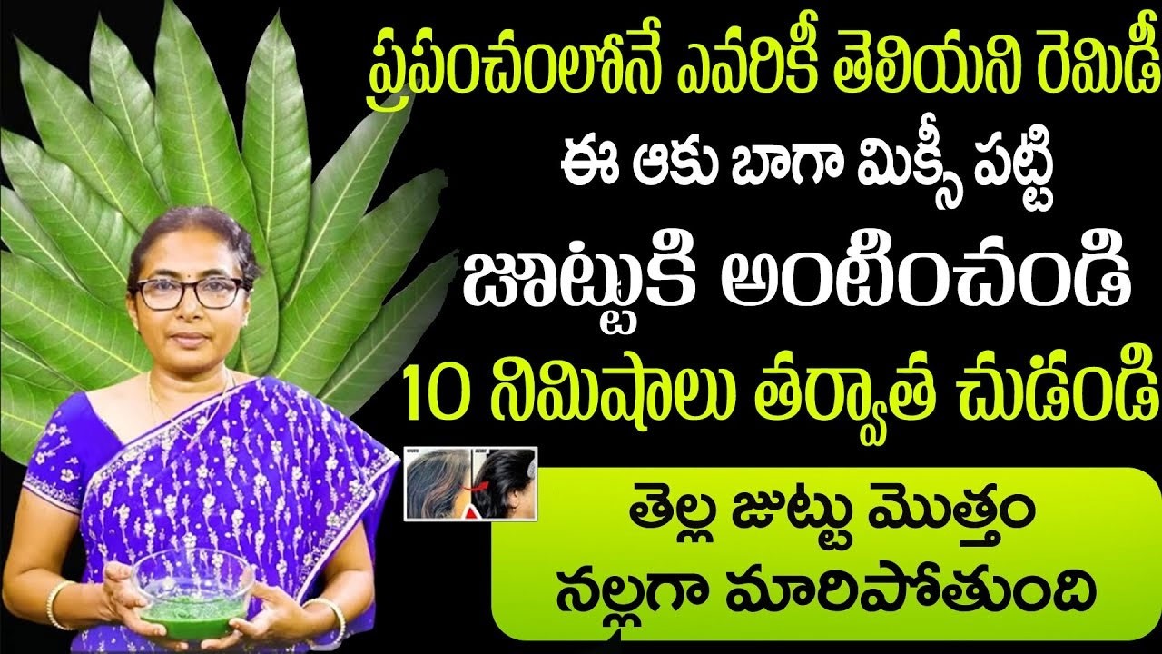 ఈ ఆకు మిక్సీ పట్టి జుట్టుకి రాస్తే 10 నిమిషాల్లో తెల్ల జుట్టు నల్లగా మారిపోతుంది |Natural Hair Black