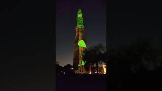 Qutub Minar Night Show ll #shorts #qutubminar #qutubminardelhi