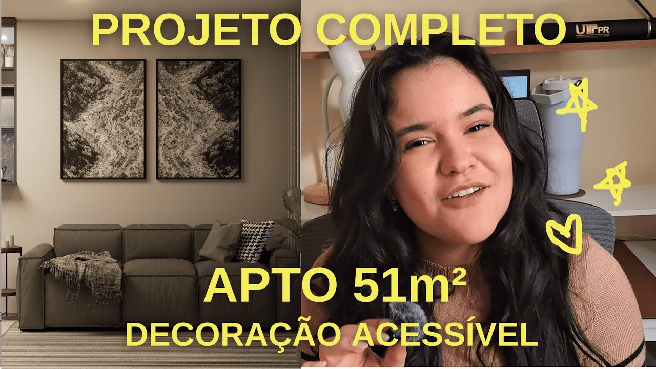 APARTAMENTO 51m² | PROJETO COMPLETO COM DECORAÇÃO ACESSÍVEL: BONITA E BARATA | ANTES E DEPOIS