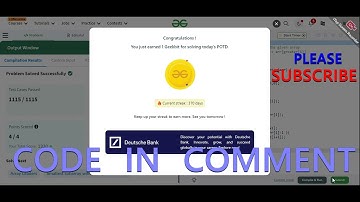 GFG POTD 31/08/2024 IN C++ MOST IMPORTANT INFORMATION | CODE IN COMMENT #geeksforgeeks #gfg #potd