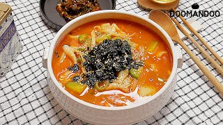 뜨끈하고 매콤한 고추장수제비 Red Pepper Paste Sujebi : 두만두 doomandoo