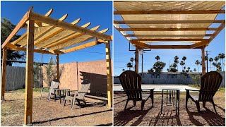 $500 Backyard Pergola Build! #DIY