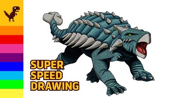 Grown-up Bumpy Jurassic World Camp Cretaceous How to Draw Ankylosaurus Super Speed Drawing Dinosaurs