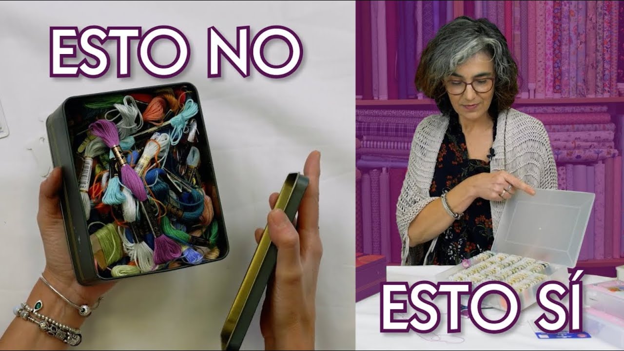 Cómo ORGANIZAR los HILOS para bordar en punto de cruz || Leyreideas