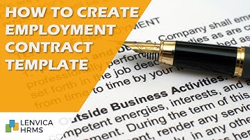 Creating Document Builder Templates Employment Contract