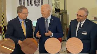 Biden tours Intel computer chip plant ahead of announcing $8.5 billion investment in chip maker