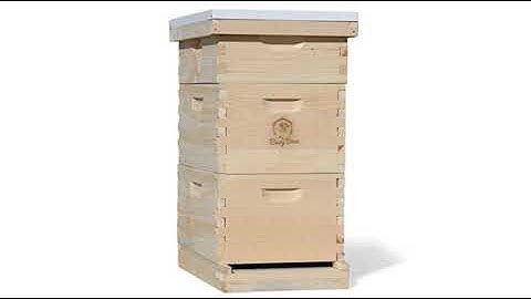 New Review Honey Keeper Beehive 20 Frame Complete Box Kit (10 Deep and 10 Medium) with Metal Roof..