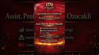 Assist. Prof. Dr. Demet Ozocakli | Economic Growth | Research Excellence Award | Turkey