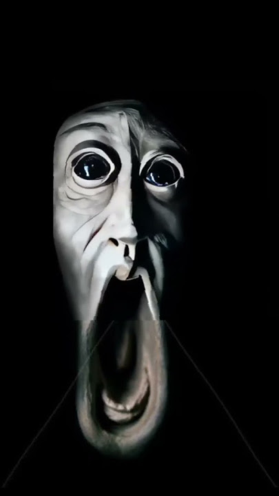 Free to Use Black Screen panicked #scary face screaming in #fear #shortvideo #halloween #concept