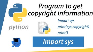Python Program to Get the copyright information