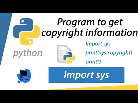Python Program to Get the copyright information