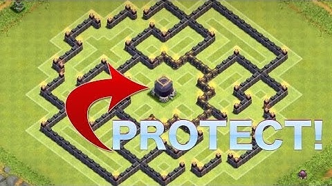 Clash of Clans - NEW Town Hall 8 (TH8) Dark Elixir Farming Base With Air Sweeper