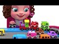 Learn Colors with Preschool Toy Train and Street Vehicles Toys - Pinky and Panda Toys TV