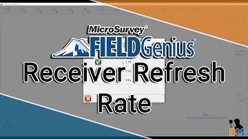 MicroSurvey FieldGenius How To: Changing Receiver Refresh Rate | Bench Mark
