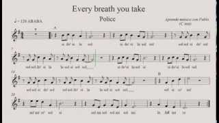 EVERY BREATH YOU TAKE: (flauta, violín, oboe...) (partitura con playback) chords