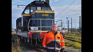 BB 66304 french diesel locomotive cold startup